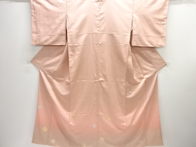 JAPANESE KIMONO / TUKESAGE OMESHI / WOVEN ROUNDEL FLOWER